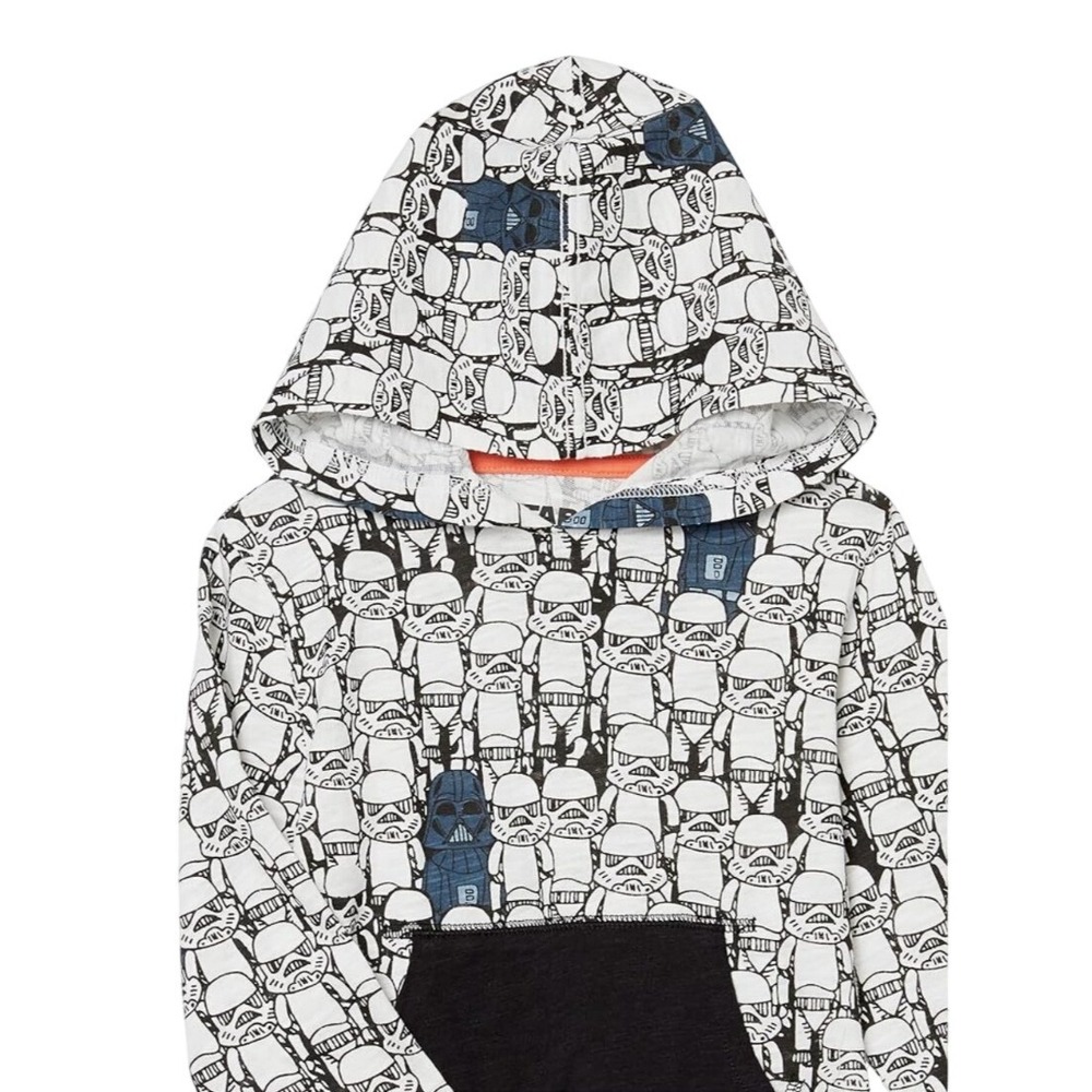 Star Wars Stormtrooper Darth Vader‎ Hoodie Pullover White Black 3T NWOT